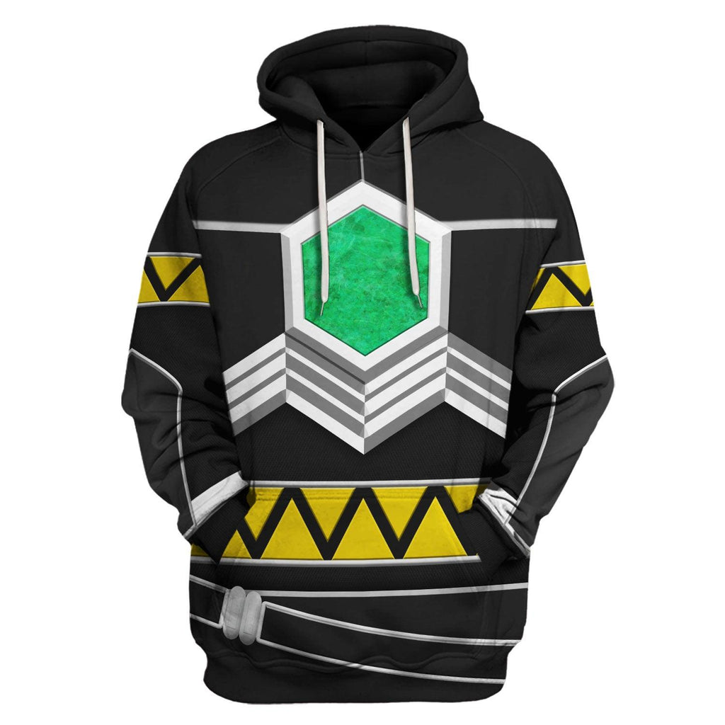 CustomsPig Power Rangers Lost Galaxy Black Costume Hoodie Sweatshirt T-Shirt Tracksuit - CustomsPig.com