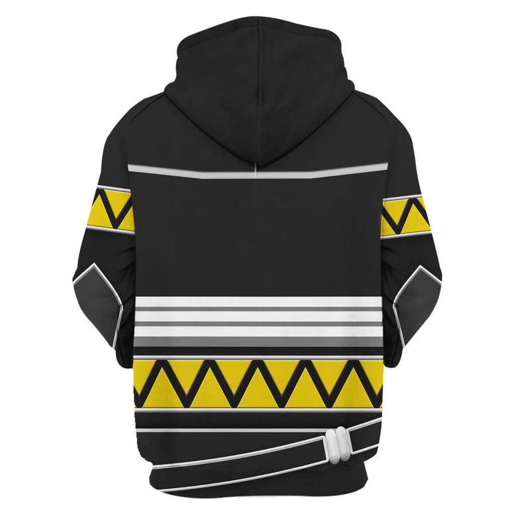 CustomsPig Power Rangers Lost Galaxy Black Costume Hoodie Sweatshirt T-Shirt Tracksuit - CustomsPig.com