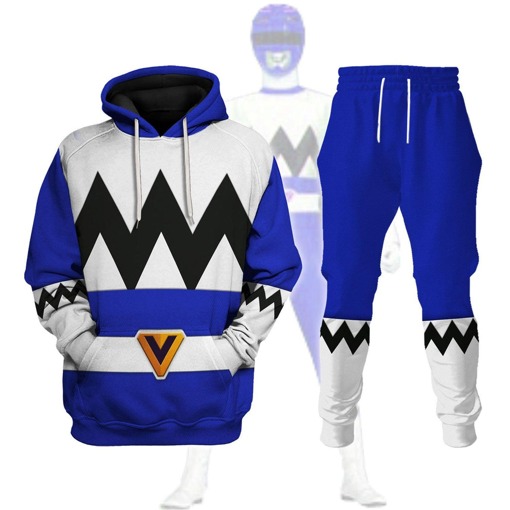 CustomsPig Power Rangers Lost Galaxy Blue Costume Hoodie Sweatshirt T-Shirt Tracksuit - CustomsPig.com