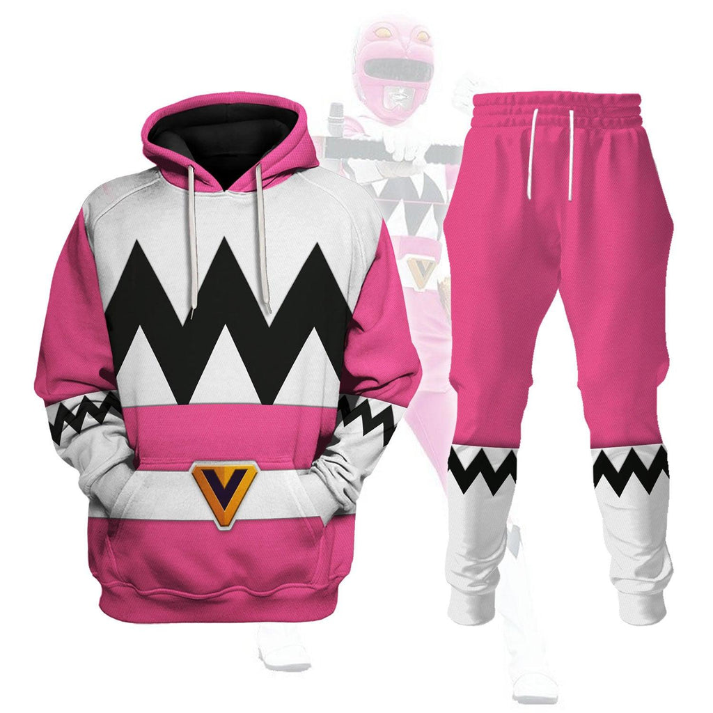 CustomsPig Power Rangers Lost Galaxy Pink Costume Hoodie Sweatshirt T-Shirt Tracksuit - CustomsPig.com