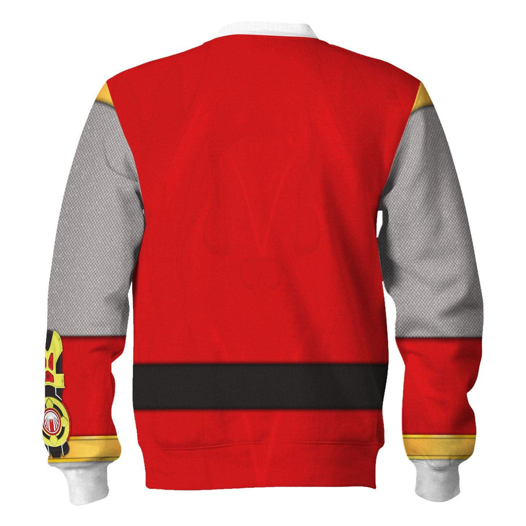  CustomsPig Power Rangers Ninja Storm Red Ranger Hoodies Sweatshirt T-shirt Hawaiian Tracksuit -  CustomsPig.com