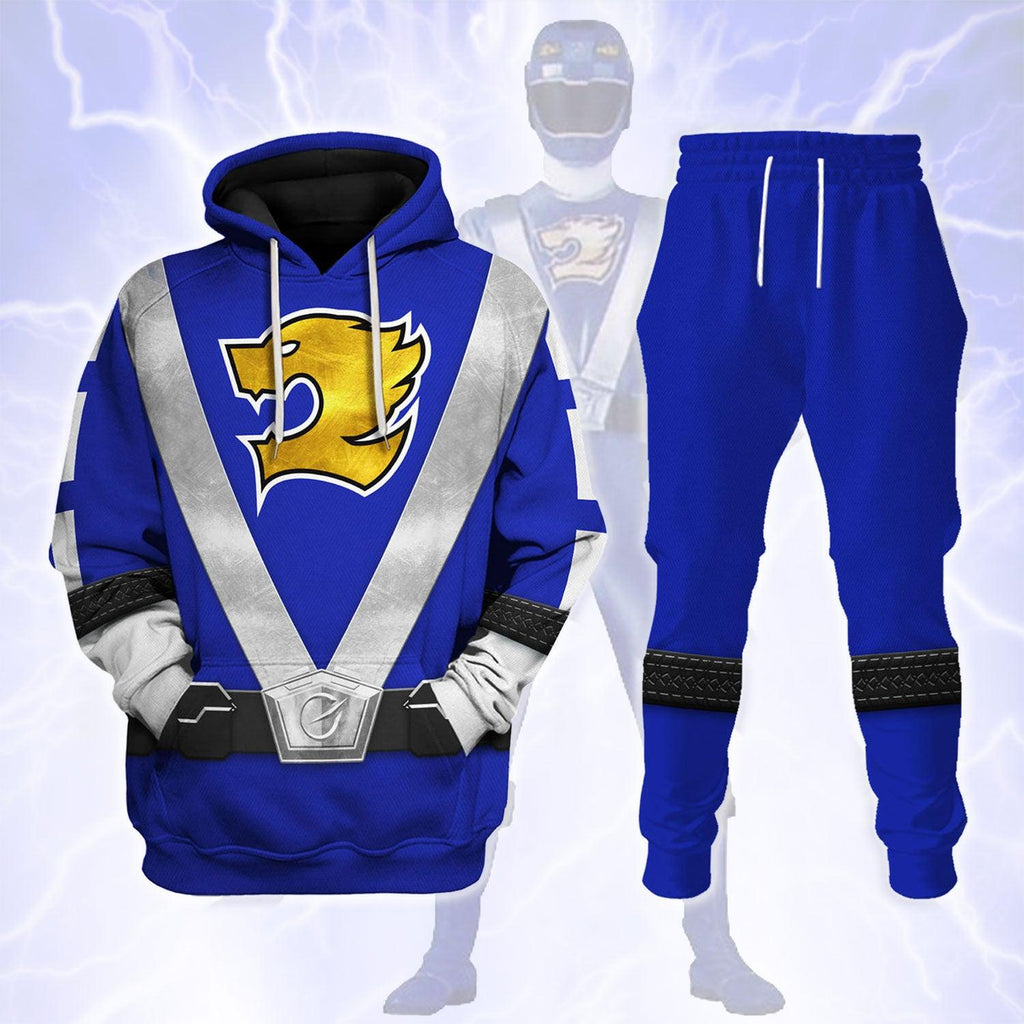 CustomsPig Power Rangers RPM (2009) Blue Costume Hoodie Sweatshirt T-Shirt Tracksuit - CustomsPig.com