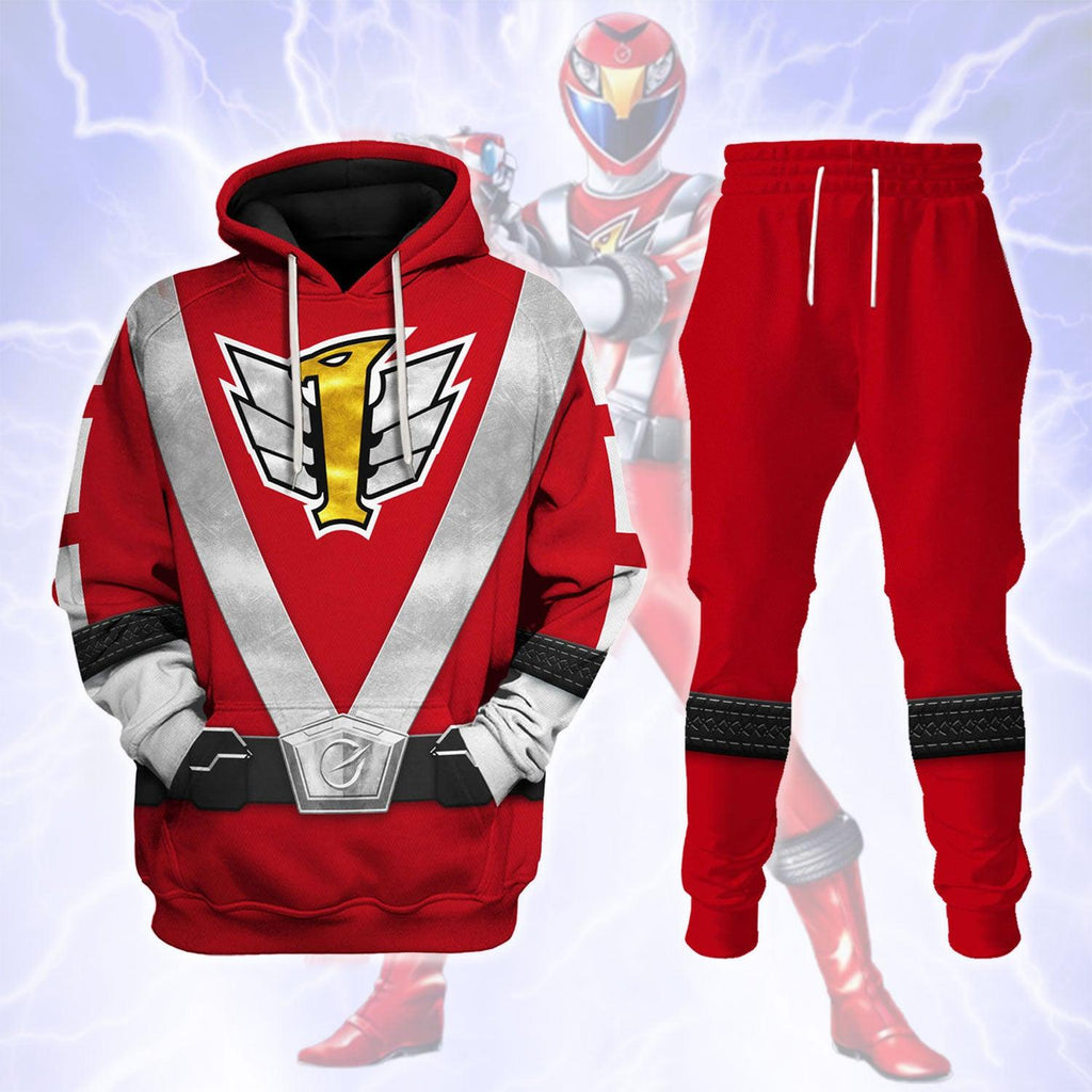 CustomsPig Power Rangers RPM (2009) Red Costume Hoodie Sweatshirt T-Shirt Tracksuit - CustomsPig.com