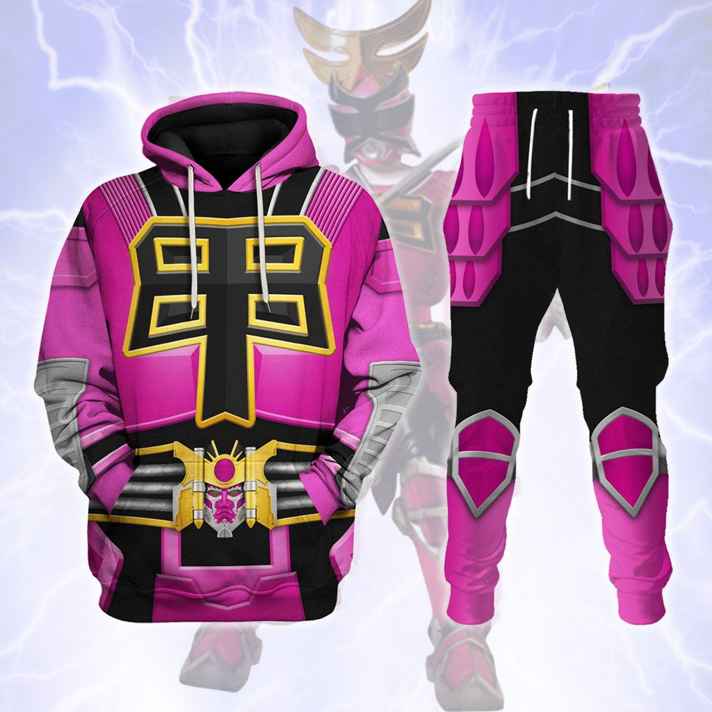 CustomsPig Power Rangers Shogun Pink Costume Hoodie Sweatshirt T-Shirt Tracksuit - CustomsPig.com