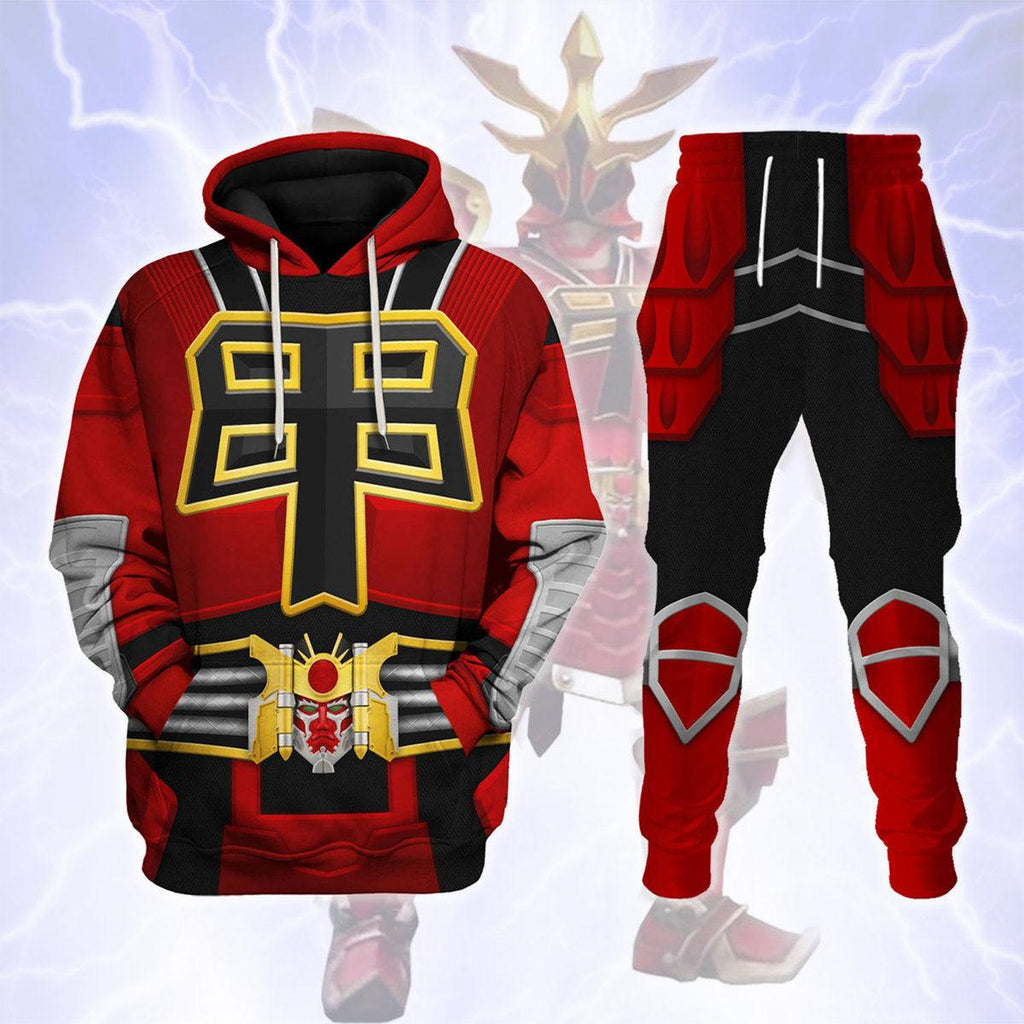 CustomsPig Power Rangers Shogun Red Costume Hoodie Sweatshirt T-Shirt Tracksuit - CustomsPig.com