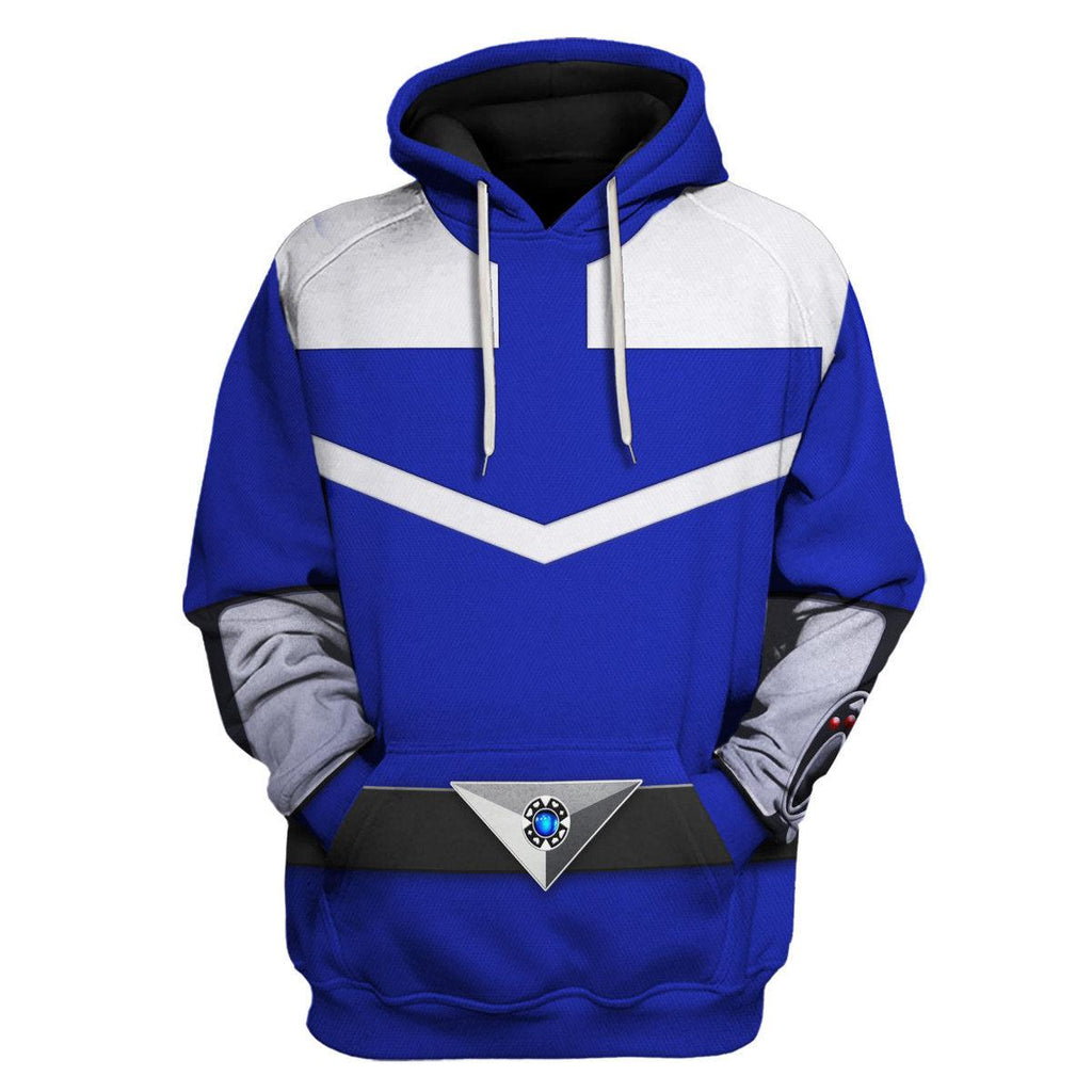 CustomsPig Power Rangers Time Force (2001) Blue Hoodies Sweatshirt T-shirt Hawaiian Tracksuit - CustomsPig.com