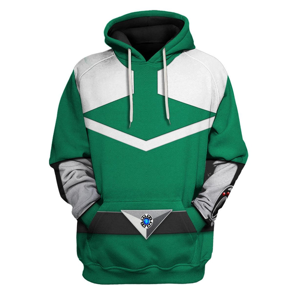 CustomsPig Power Rangers Time Force (2001) Green Hoodies Sweatshirt T-shirt Hawaiian Tracksuit - CustomsPig.com