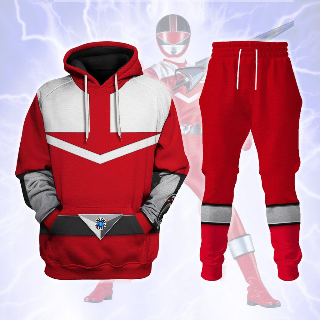 CustomsPig Power Rangers Time Force (2001) Red Hoodies Sweatshirt T-shirt Hawaiian Tracksuit - CustomsPig.com