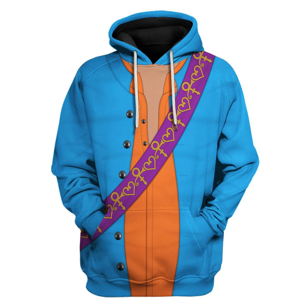 CustomsPig Prince Suit Turquoise and Orange All-Over Print Unisex Pullover Hoodie, Sweatshirt, T-Shirt, and Swatpants - CustomsPig.com