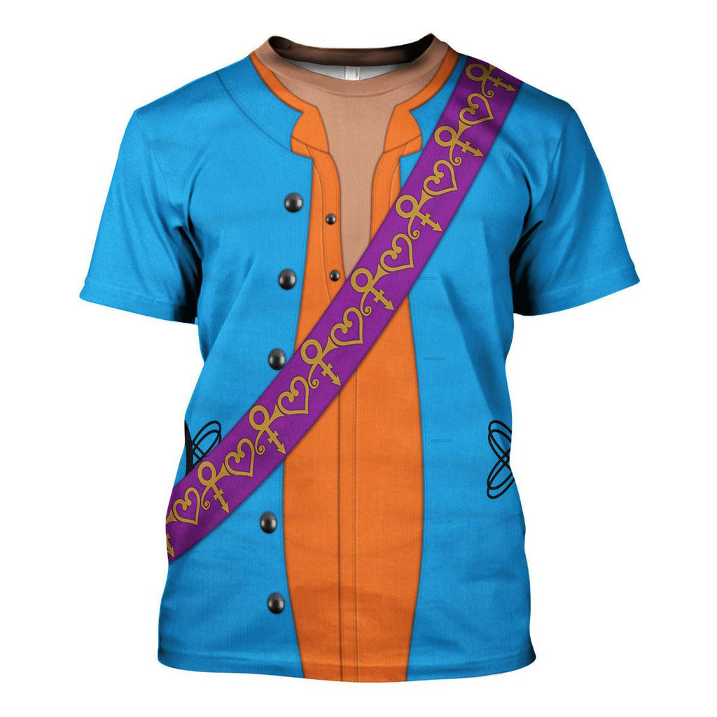 CustomsPig Prince Suit Turquoise and Orange All-Over Print Unisex Pullover Hoodie, Sweatshirt, T-Shirt, and Swatpants - CustomsPig.com