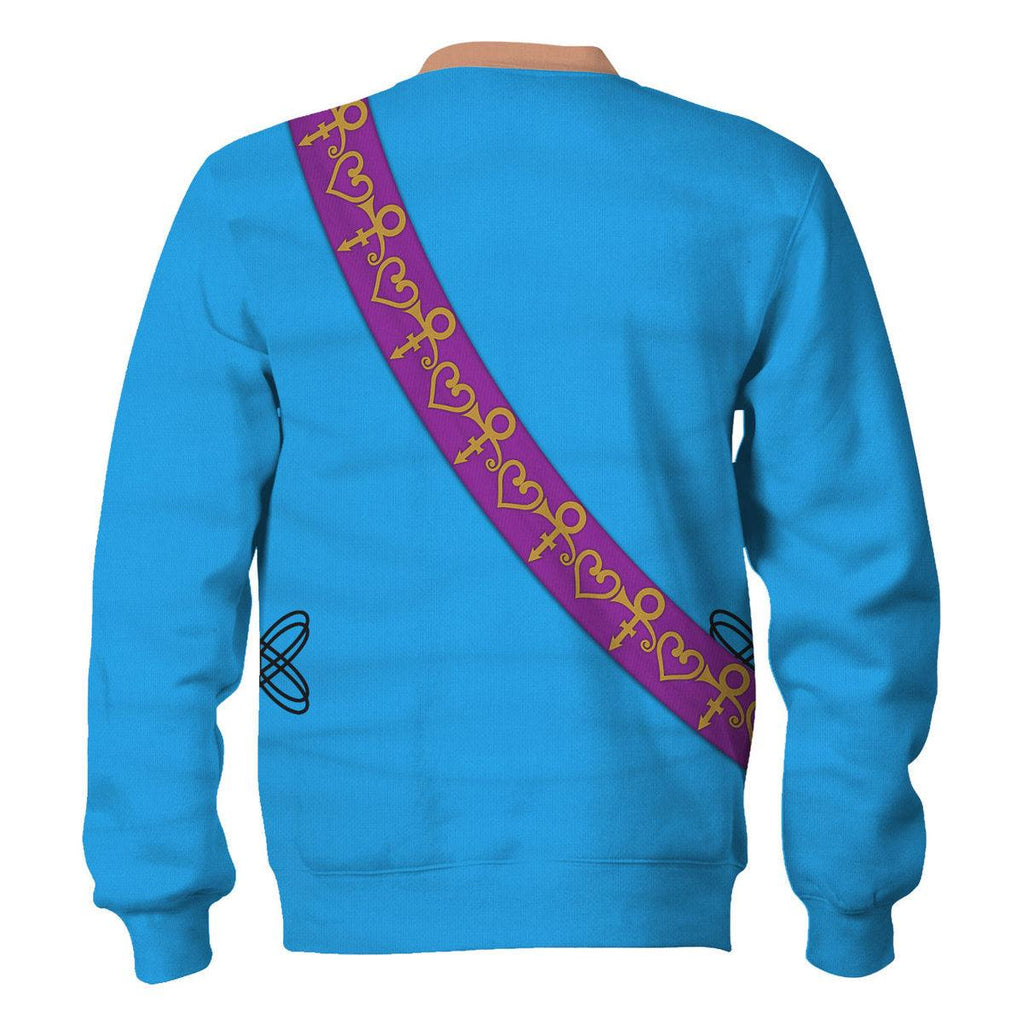 CustomsPig Prince Suit Turquoise and Orange All-Over Print Unisex Pullover Hoodie, Sweatshirt, T-Shirt, and Swatpants - CustomsPig.com