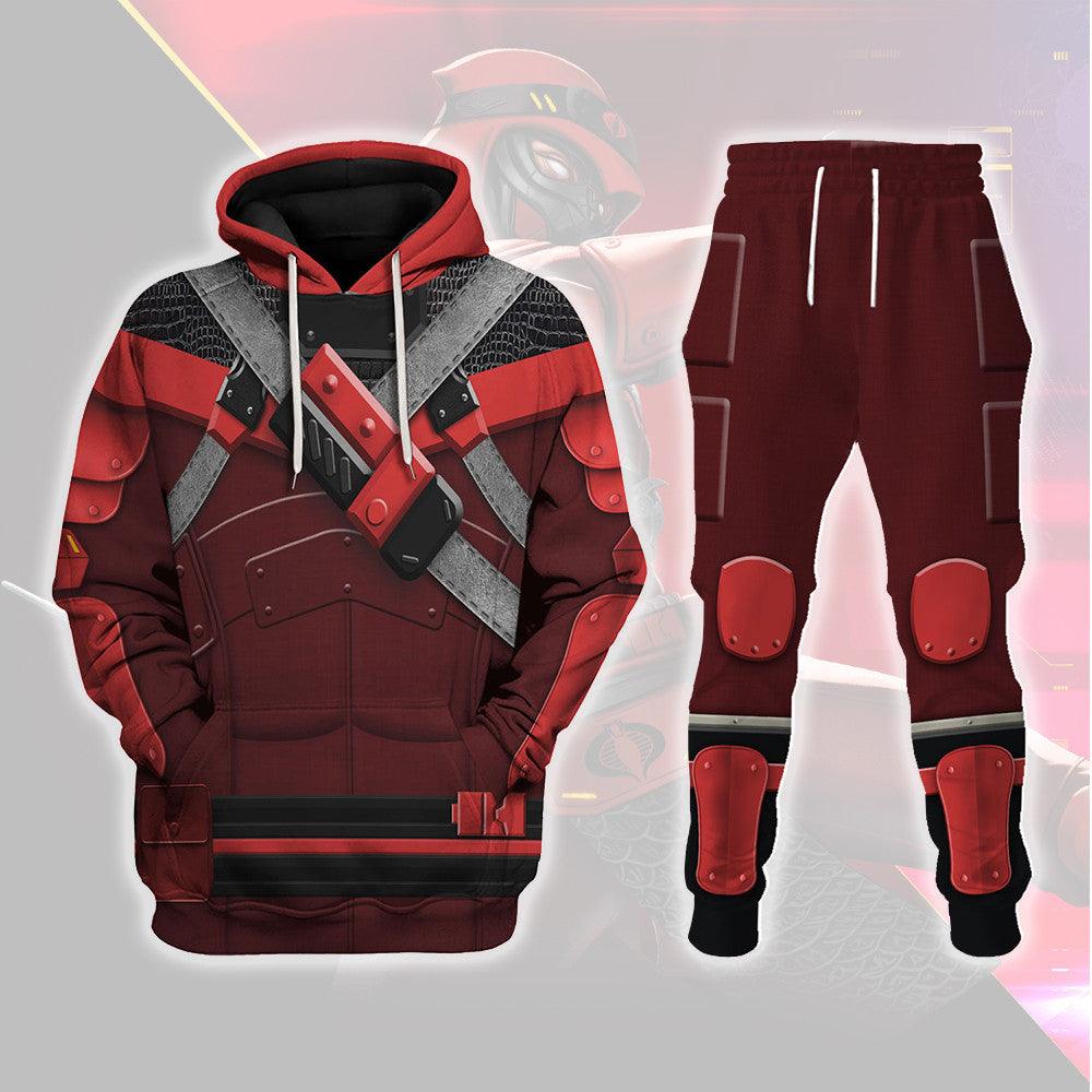 CustomsPig Red Ninja Viper Costumes Hoodie Sweatshirt T-Shirt - CustomsPig