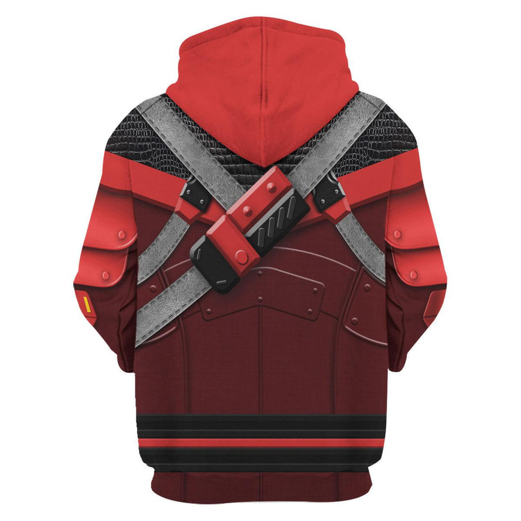 CustomsPig Red Ninja Viper Costumes Hoodie Sweatshirt T-Shirt - CustomsPig