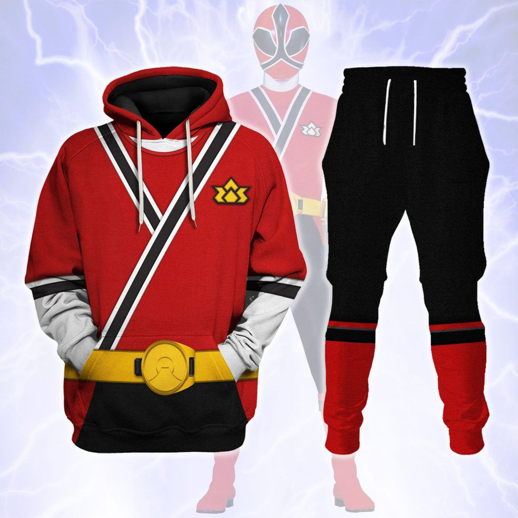 CustomsPig Red Power Rangers Samurai Hoodies Sweatshirt T-shirt Hawaiian Tracksuit - DucG