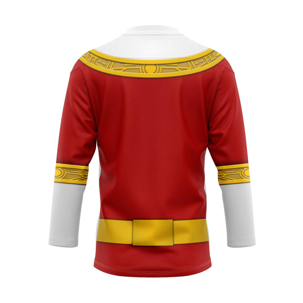  CustomsPig Red Power Rangers Zeo Hockey Jersey -  CustomsPig.com