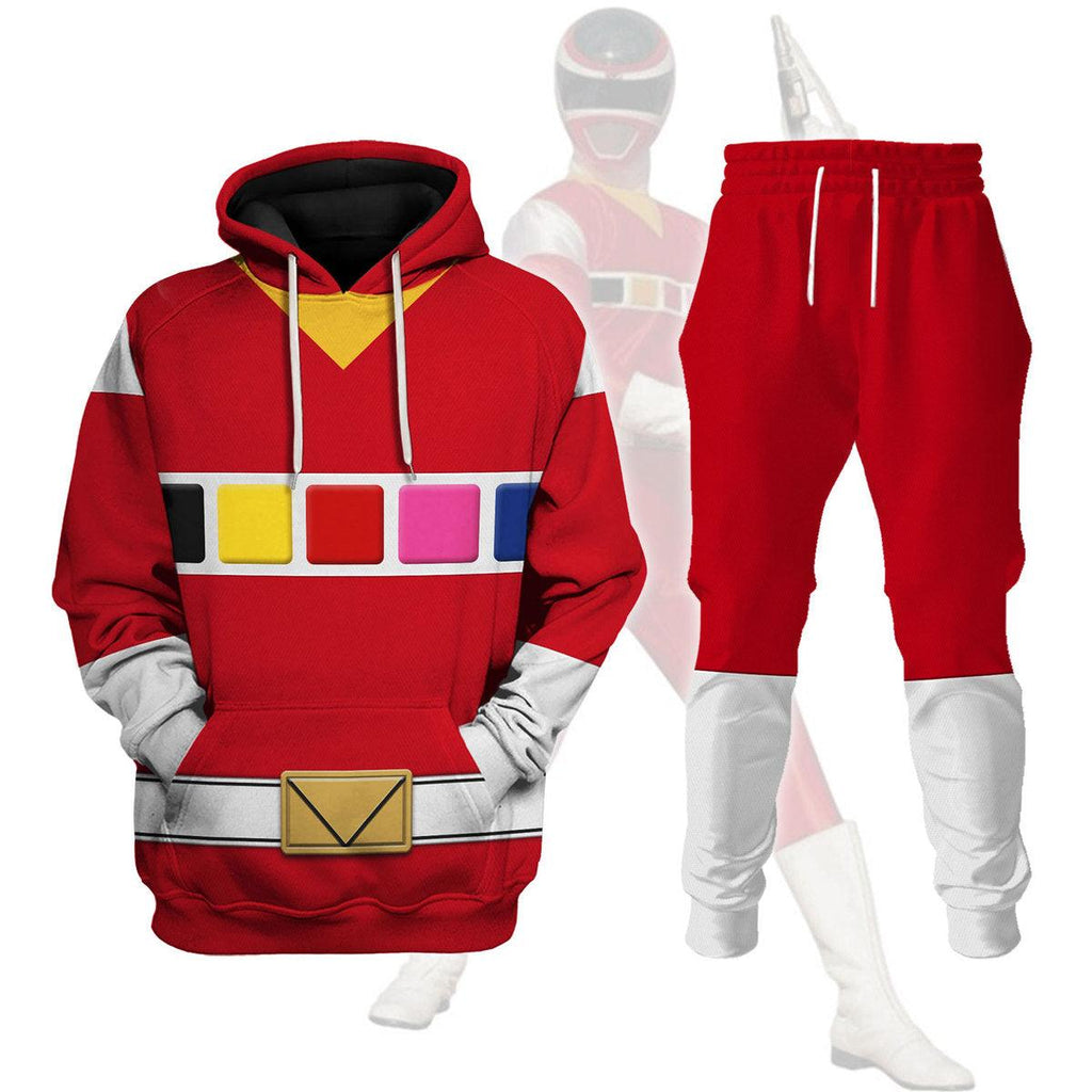 CustomsPig Red Space Ranger Hoodies Sweatshirt T-shirt Hawaiian Tracksuit - CustomsPig.com