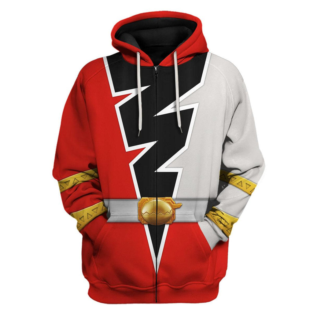 CustomsPig Red Zayto Ranger Dino Fury Hoodies Sweatshirt T-Shirt Zip Hoodies Sweatpants - CustomsPig.com