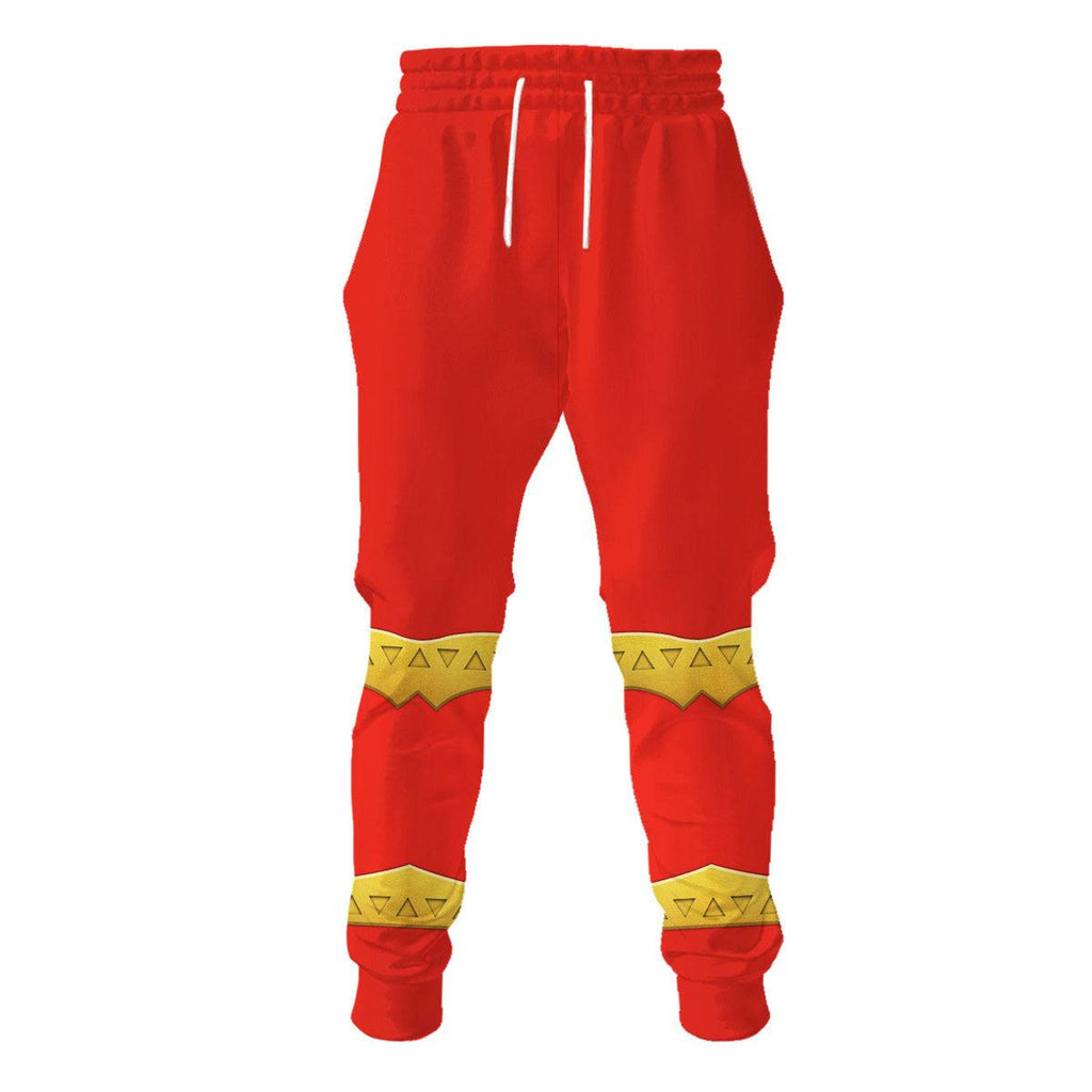 CustomsPig Red Zayto Ranger Dino Fury Hoodies Sweatshirt T-Shirt Zip Hoodies Sweatpants - CustomsPig.com