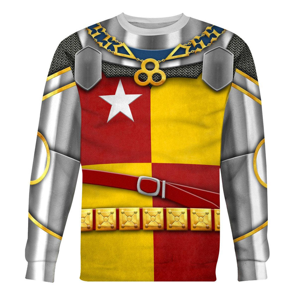 CustomsPig Richard de Vere- Battle of Agincourt Knights Costume Hoodie Sweatshirt T-Shirt Tracksuit - CustomsPig.com