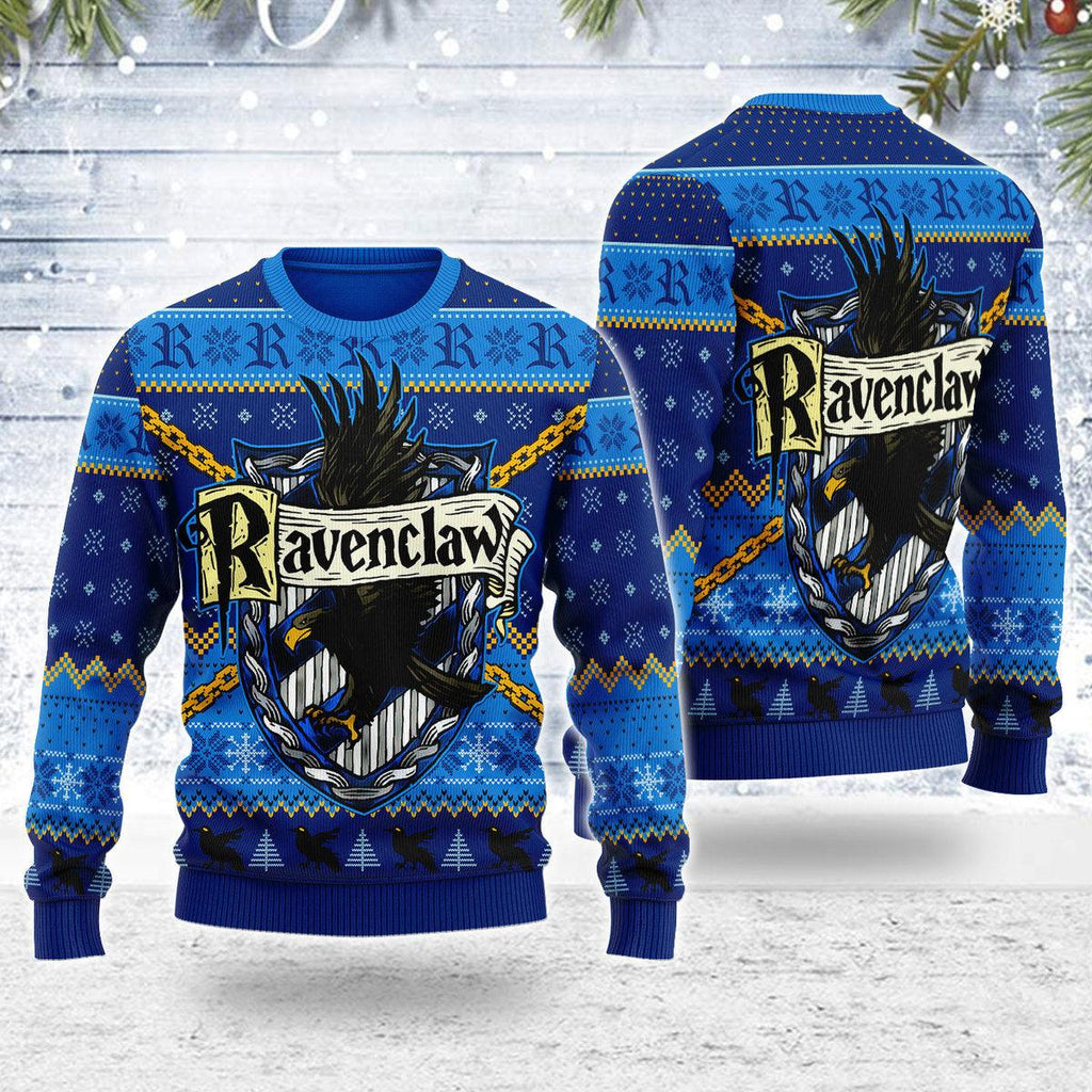 CustomsPig Rockin Ravenclaw Christmas Sweater - CustomsPig.com