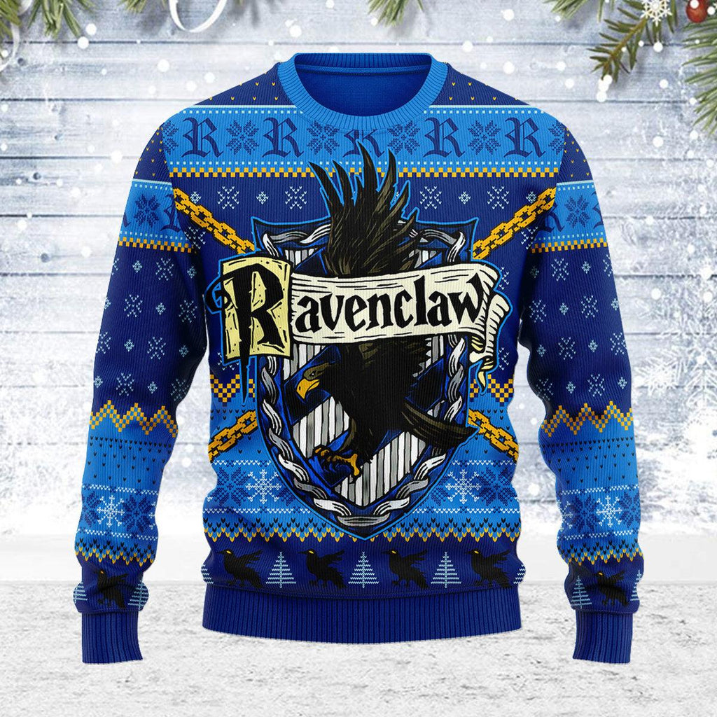 CustomsPig Rockin Ravenclaw Christmas Sweater - CustomsPig.com