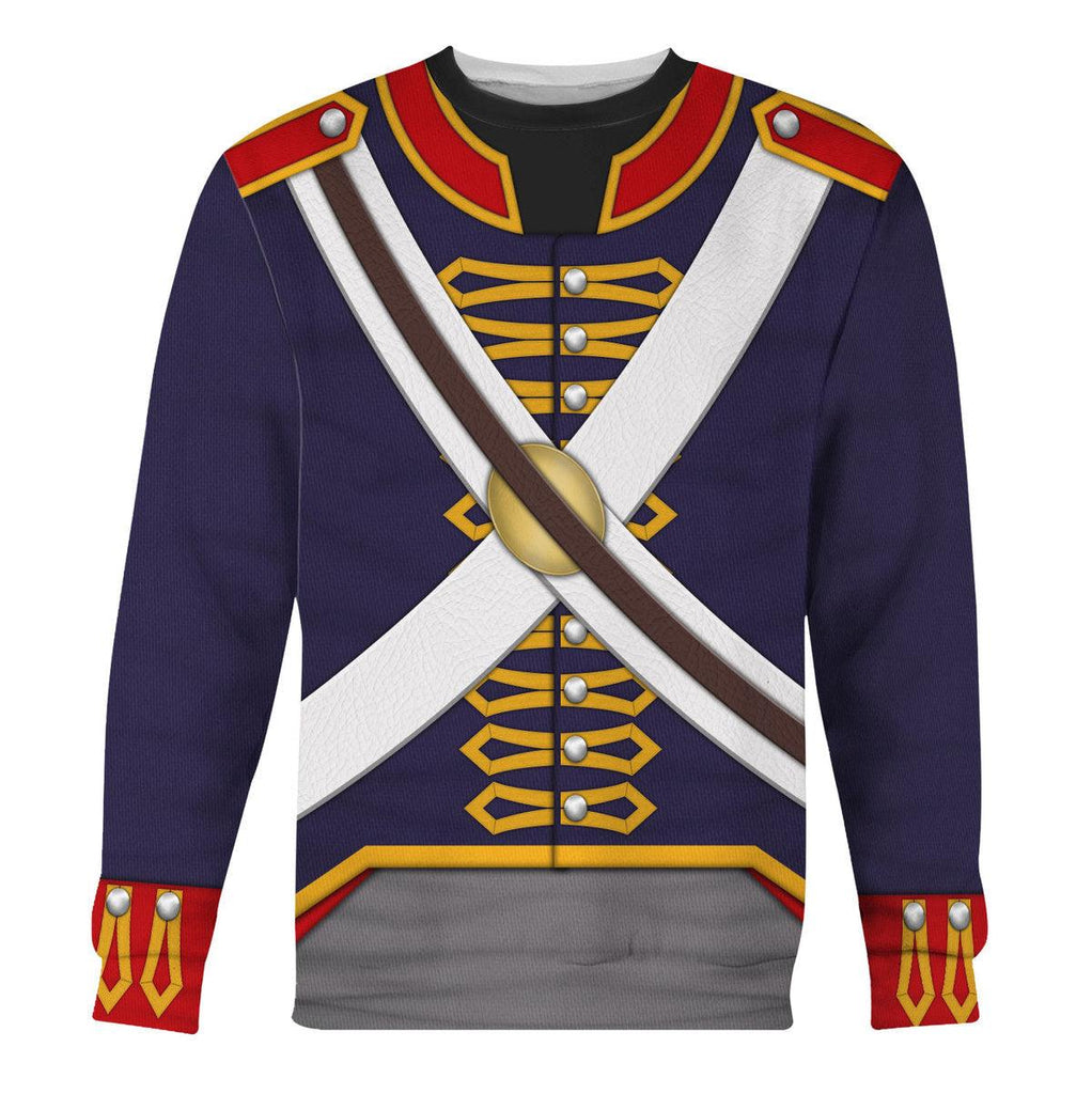 CustomsPig Royal Foot Artillery Ÿ?? Gunner (1806-1815) Uniform All Over Print Hoodie Sweatshirt T-Shirt Tracksuit - CustomsPig.com
