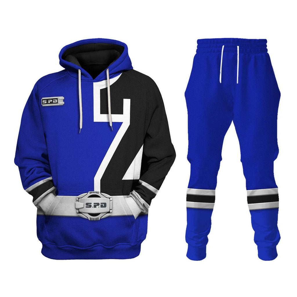 CustomsPig S.P.D Blue Ranger Hoodies Sweatshirt T-shirt Sweatpants Hawaiian Tracksuit - CustomsPig.com