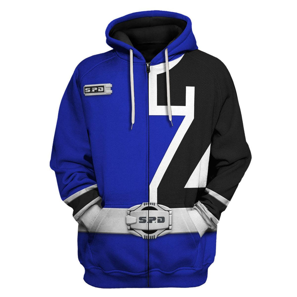 CustomsPig S.P.D Blue Ranger Hoodies Sweatshirt T-shirt Sweatpants Hawaiian Tracksuit - CustomsPig.com