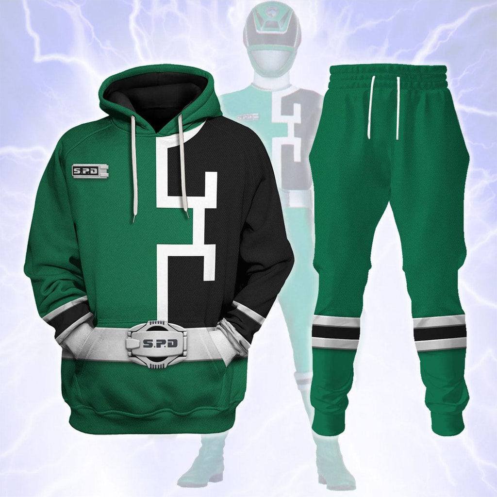 CustomsPig S.P.D Green Ranger Hoodies Sweatshirt T-shirt Sweatpants Hawaiian Tracksuit - CustomsPig.com