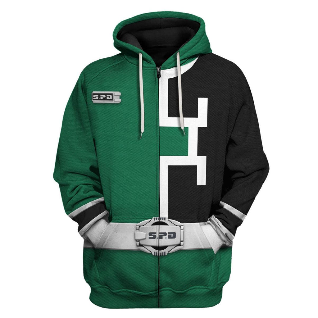 CustomsPig S.P.D Green Ranger Hoodies Sweatshirt T-shirt Sweatpants Hawaiian Tracksuit - CustomsPig.com