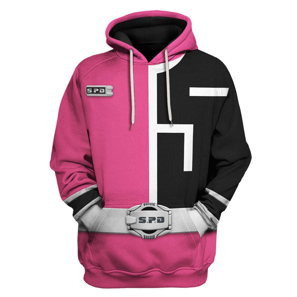 CustomsPig S.P.D Pink Ranger Hoodies Sweatshirt T-shirt Sweatpants Hawaiian Tracksuit - CustomsPig.com