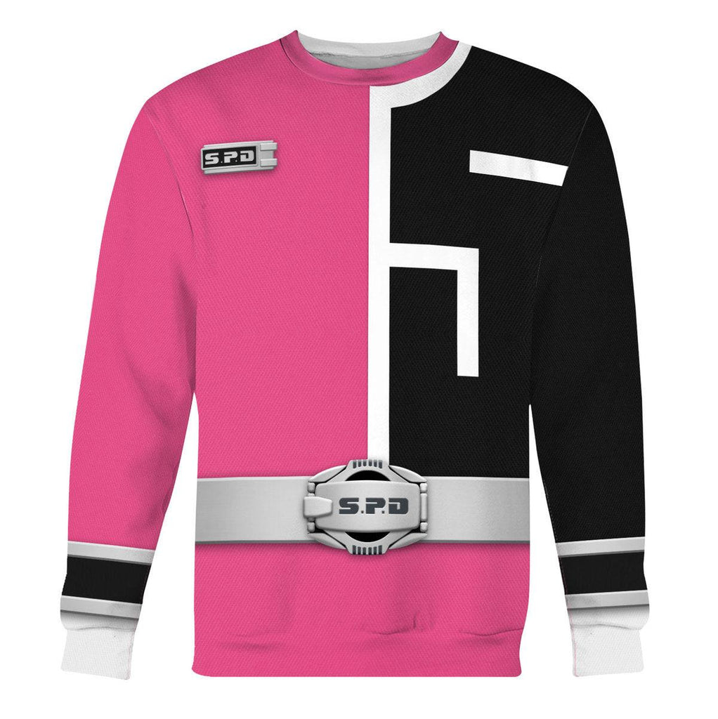 CustomsPig S.P.D Pink Ranger Hoodies Sweatshirt T-shirt Sweatpants Hawaiian Tracksuit - CustomsPig.com