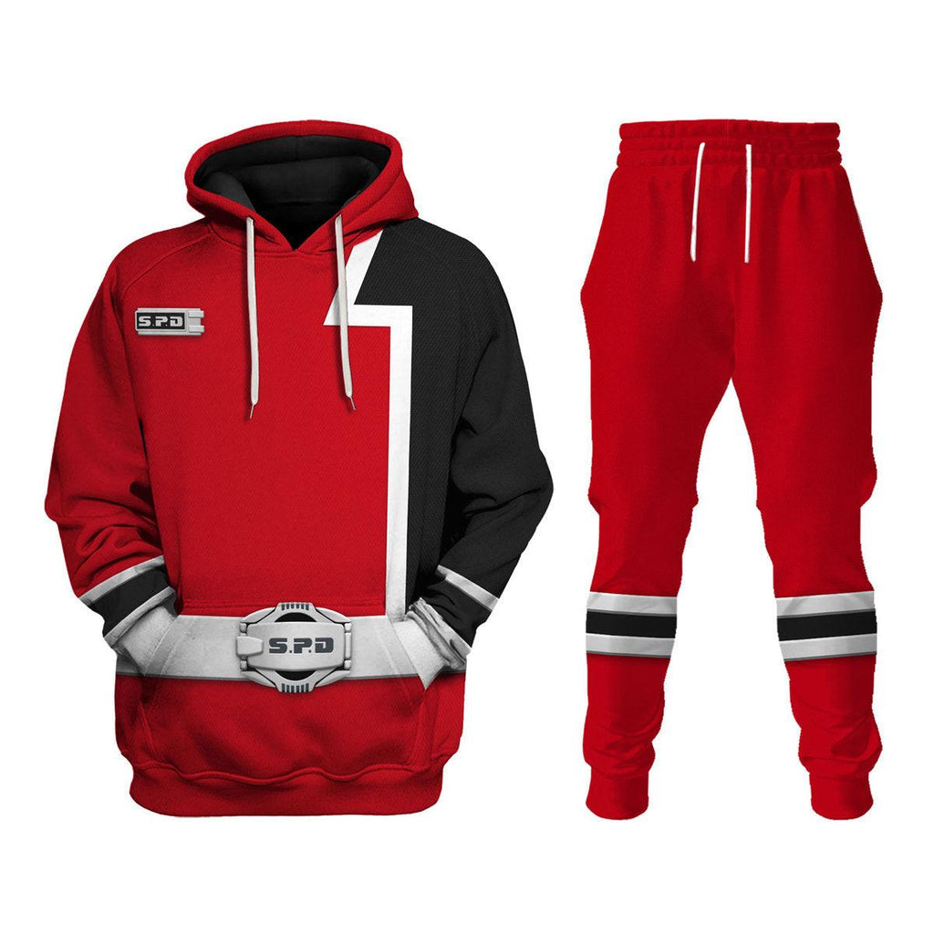 CustomsPig S.P.D Red Ranger Hoodies Sweatshirt T-shirt Sweatpants Hawaiian Tracksuit - CustomsPig.com