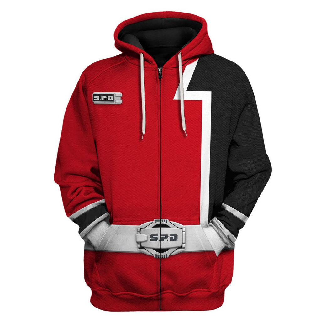 CustomsPig S.P.D Red Ranger Hoodies Sweatshirt T-shirt Sweatpants Hawaiian Tracksuit - CustomsPig.com