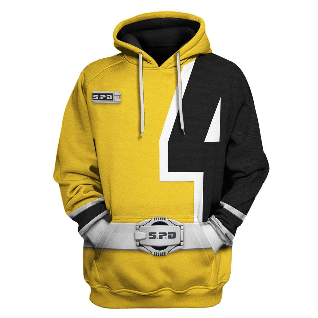 CustomsPig S.P.D Yellow Ranger Hoodies Sweatshirt T-shirt Sweatpants Hawaiian Tracksuit - CustomsPig.com