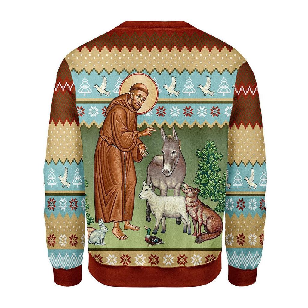 Gearhomie Saint Francis and The Animals Christmas Sweater - Gearhomie.com