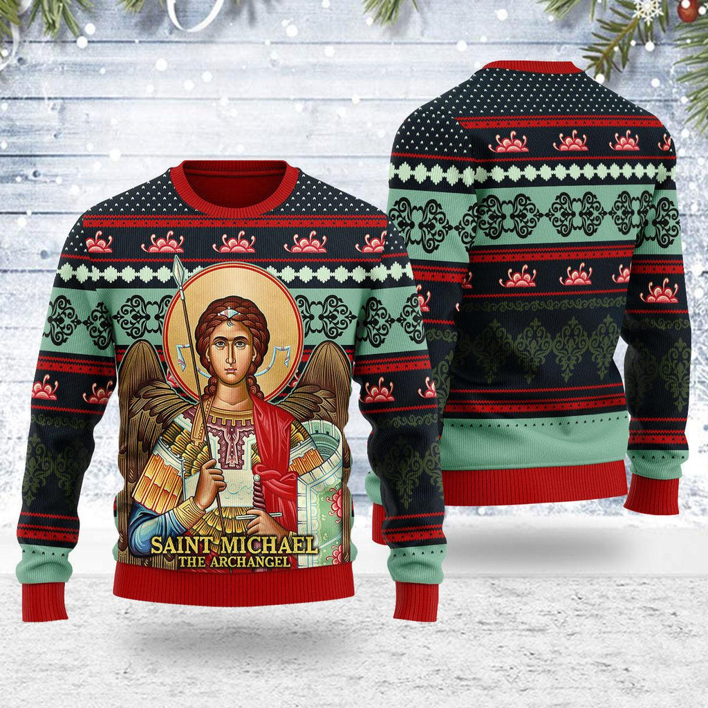 Gearhomie Saint Michael The Archangel Christmas Sweater - Gearhomie.com