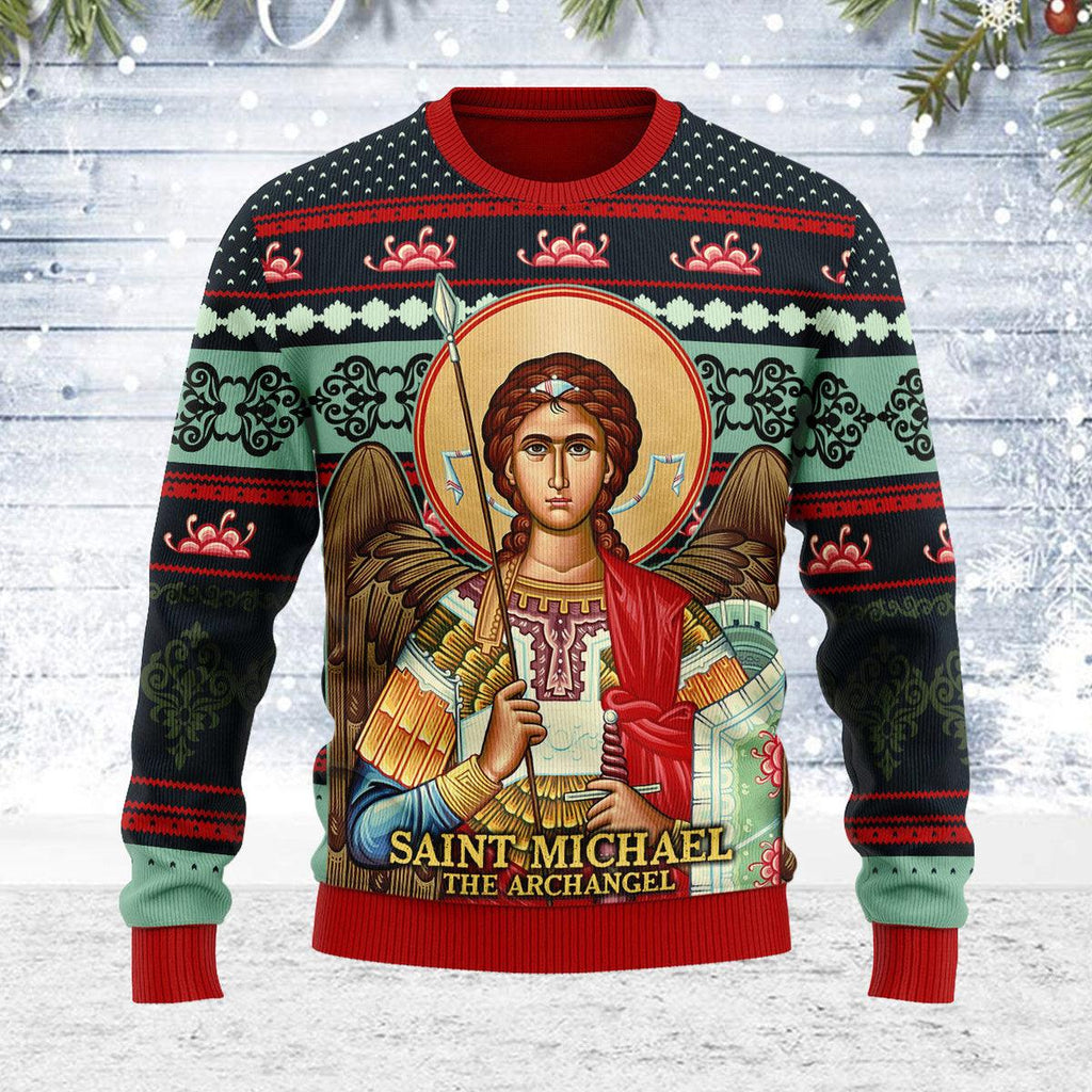 Gearhomie Saint Michael The Archangel Christmas Sweater - Gearhomie.com