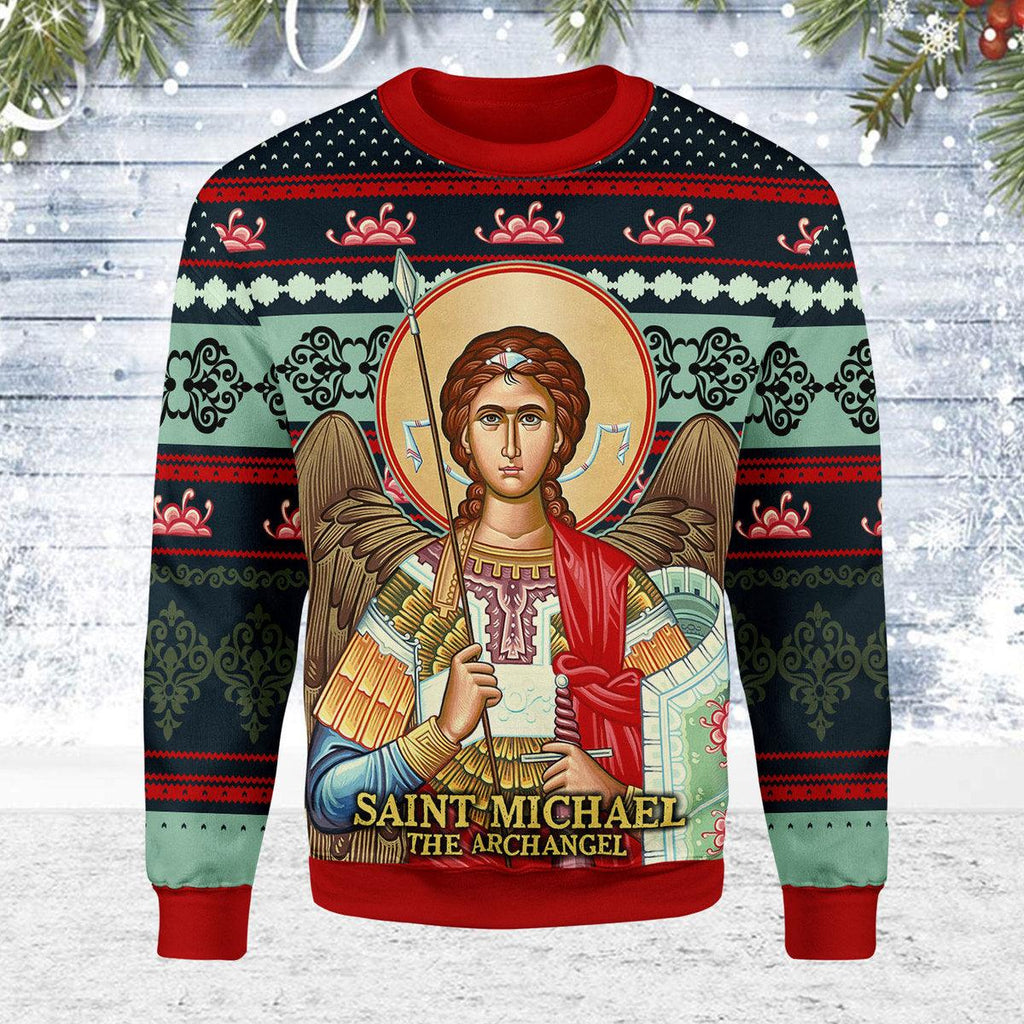 Gearhomie Saint Michael The Archangel Christmas Sweater - Gearhomie.com