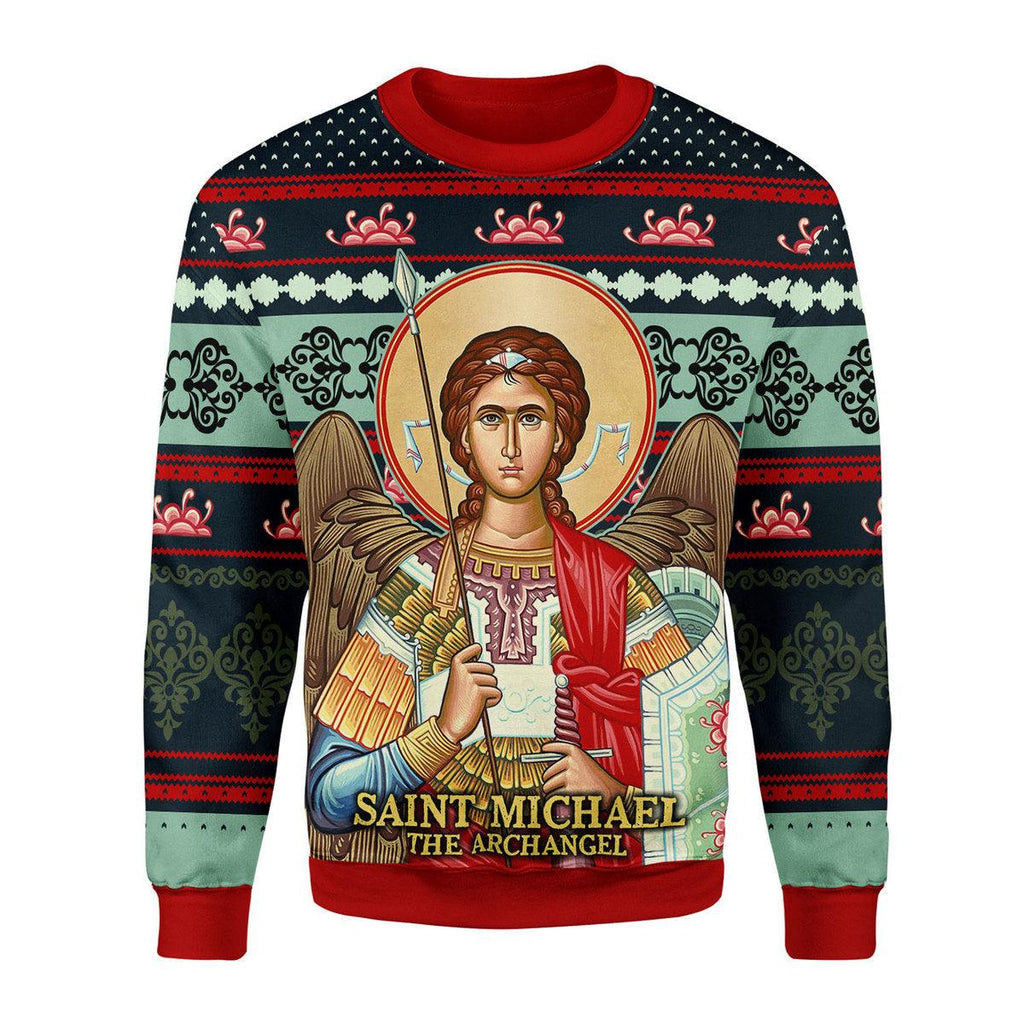 Gearhomie Saint Michael The Archangel Christmas Sweater - Gearhomie.com