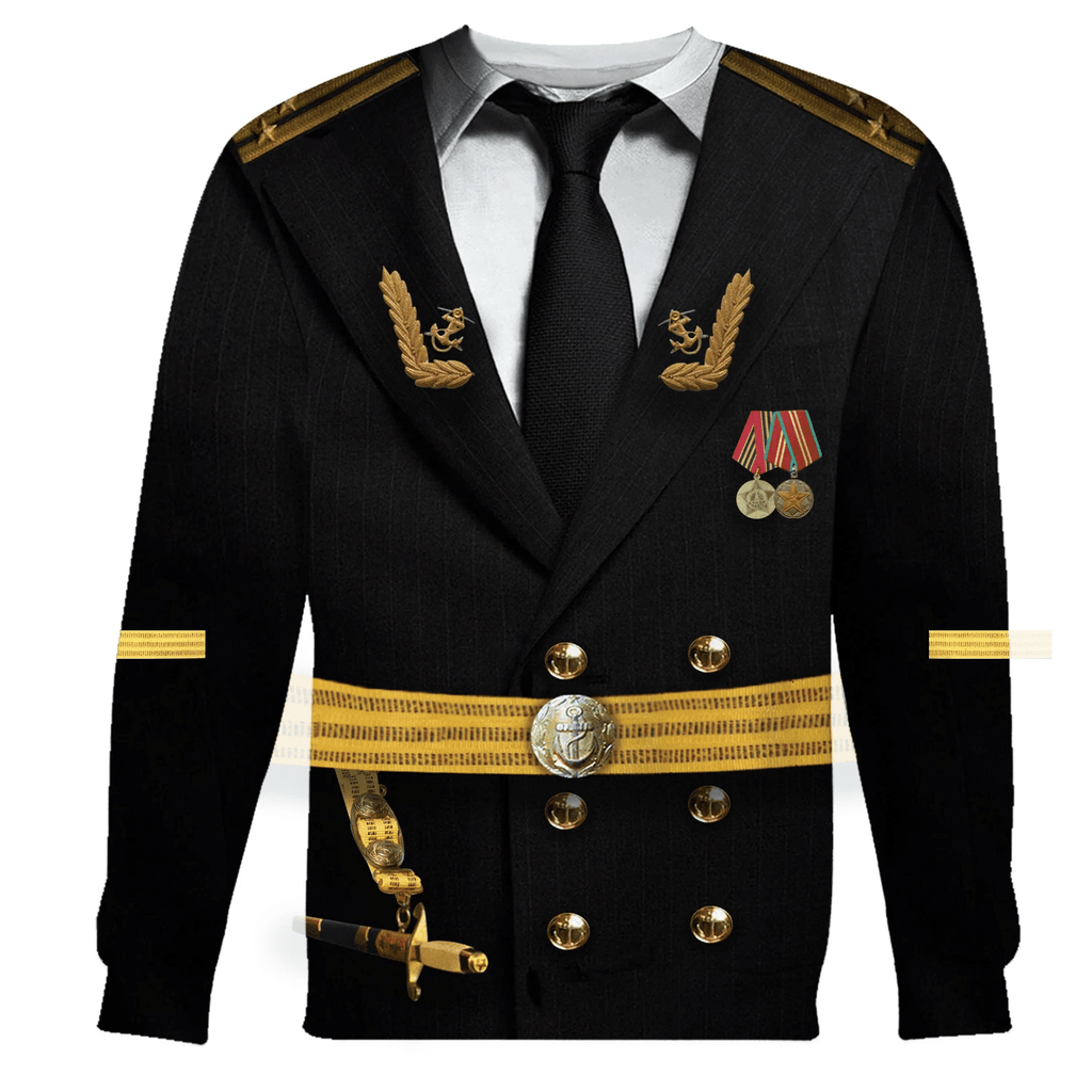  CustomsPig Soviet Naval Captain Costume Hoodie Sweatshirt T-Shirt Tracksuit -  CustomsPig.com