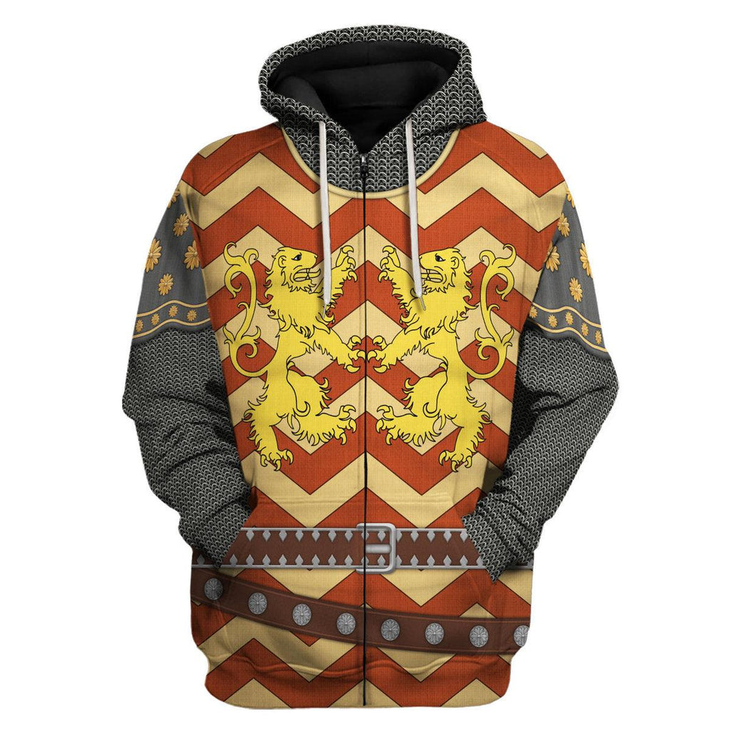 CustomsPig The Angevin King Knight Costume Hoodie Sweatshirt T-Shirt Tracksuit - CustomsPig.com