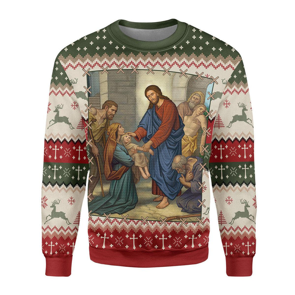 Gearhomie The Divine Physician Artwork Christmas Sweater - Gearhomie.com