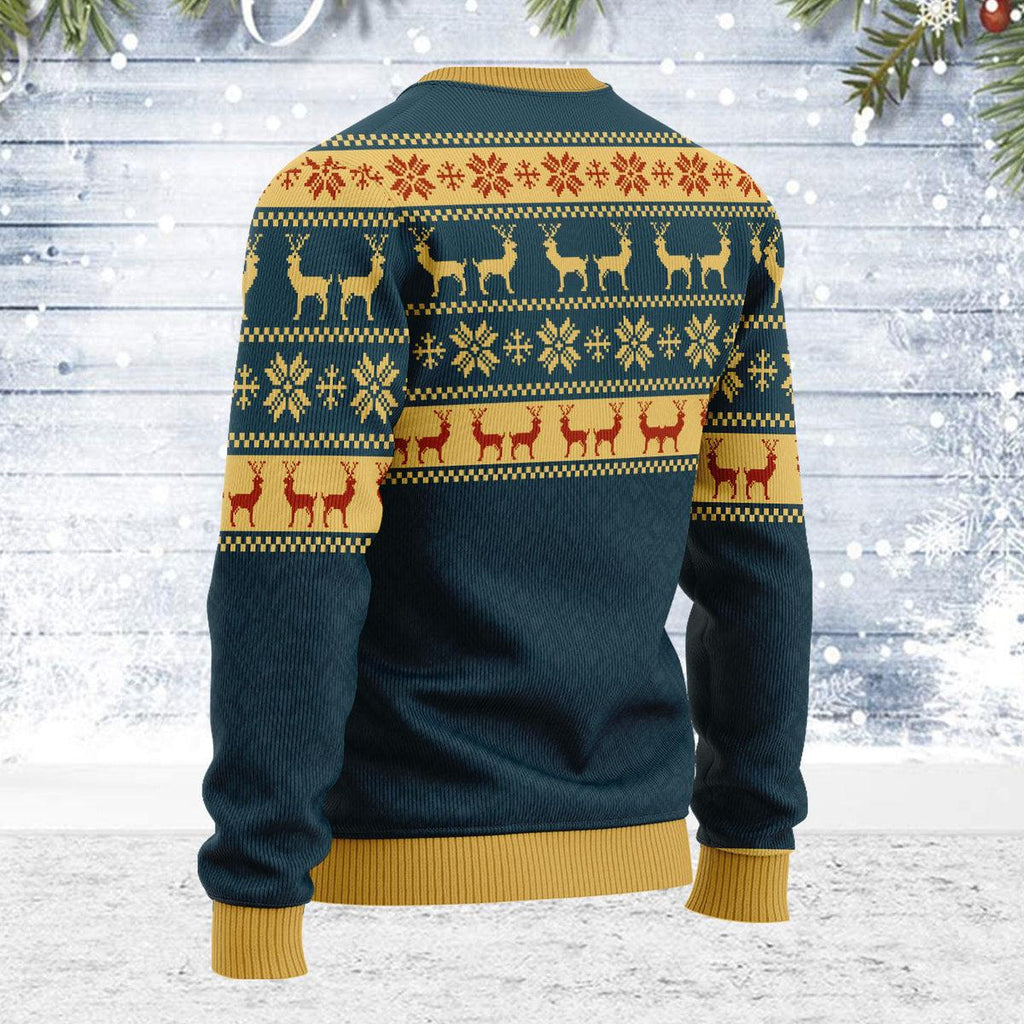 CustomsPig The Good Shepherd Artwork Christmas Sweater - CustomsPig.com