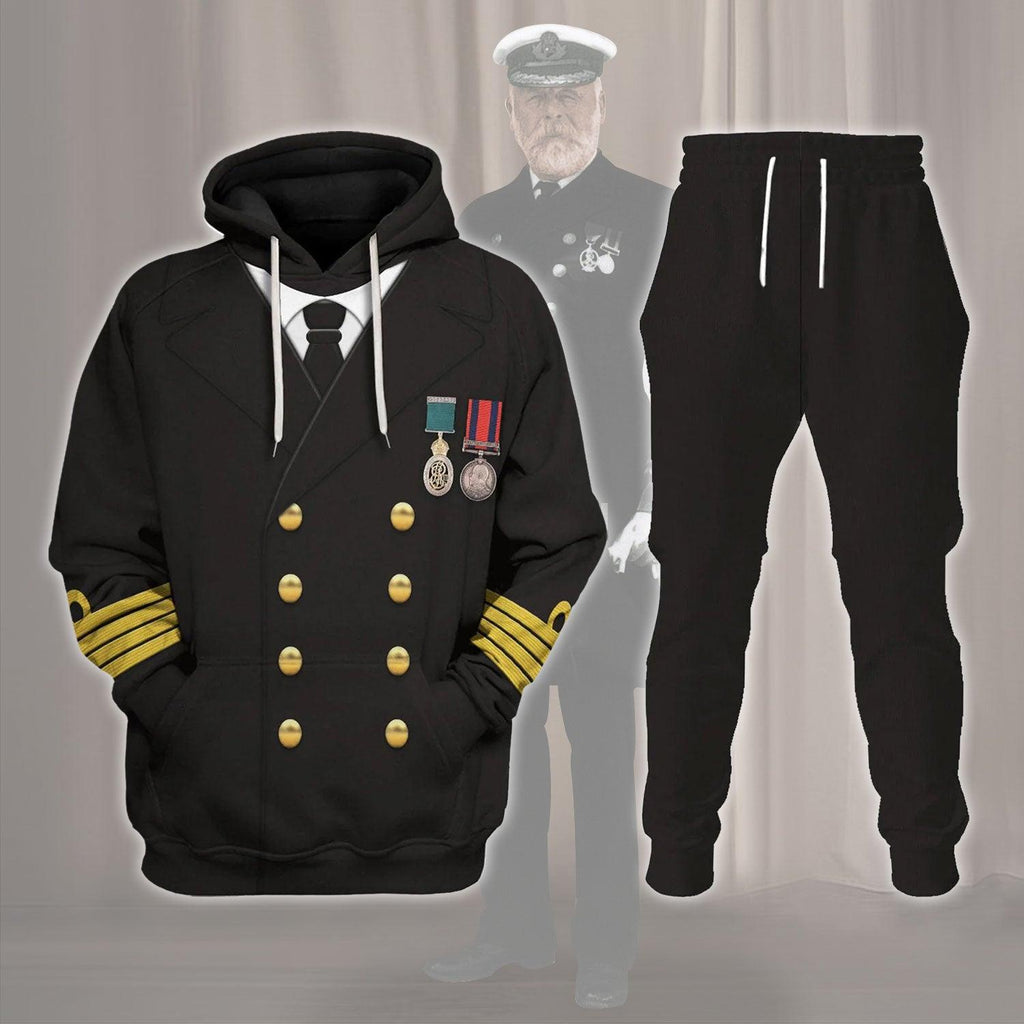  CustomsPig Titanic Captain Edward John Smith Costume Hoodie Sweatshirt T-Shirt Tracksuit -  CustomsPig.com