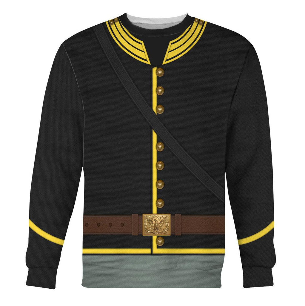 CustomsPig Union Army- Cavalry Trooper Uniform All Over Print Hoodie Sweatshirt T-Shirt Tracksuit - CustomsPig.com