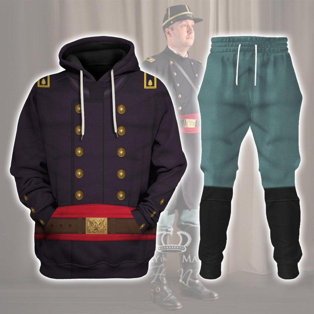 CustomsPig Union Army- Major- Infantry Uniform All Over Print Hoodie Sweatshirt T-Shirt Tracksuit - CustomsPig.com