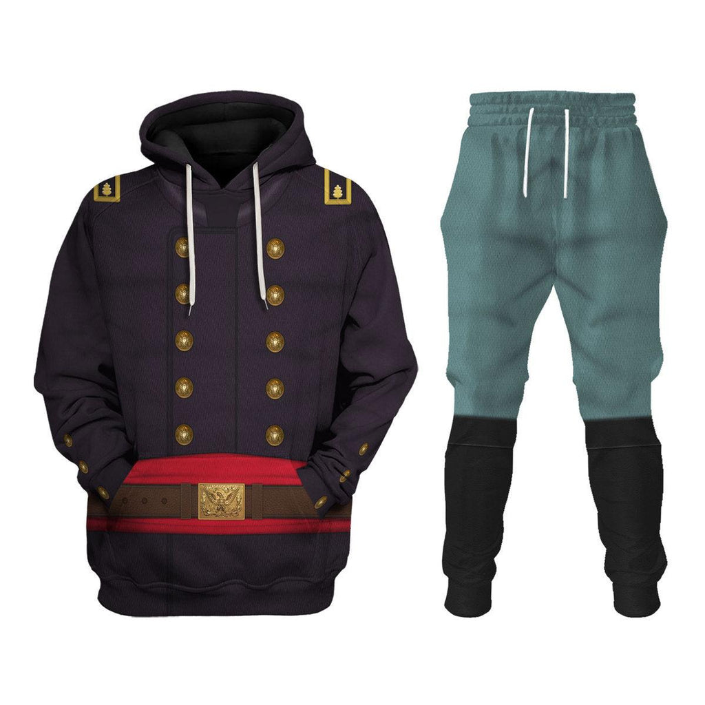 CustomsPig Union Army- Major- Infantry Uniform All Over Print Hoodie Sweatshirt T-Shirt Tracksuit - CustomsPig.com