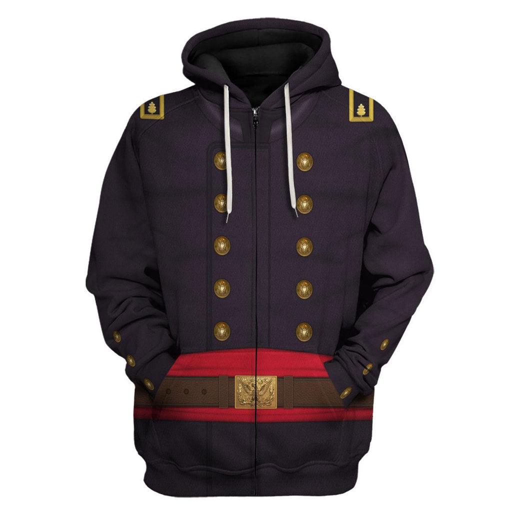 CustomsPig Union Army- Major- Infantry Uniform All Over Print Hoodie Sweatshirt T-Shirt Tracksuit - CustomsPig.com