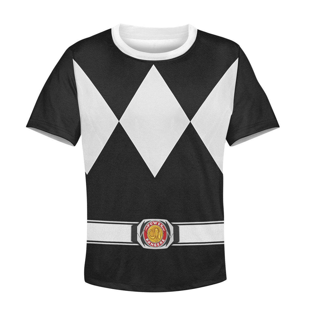  CustomsPig Unisex Kid Tops Black Ranger Mighty Morphin Kid 3D Apparel -  CustomsPig.com